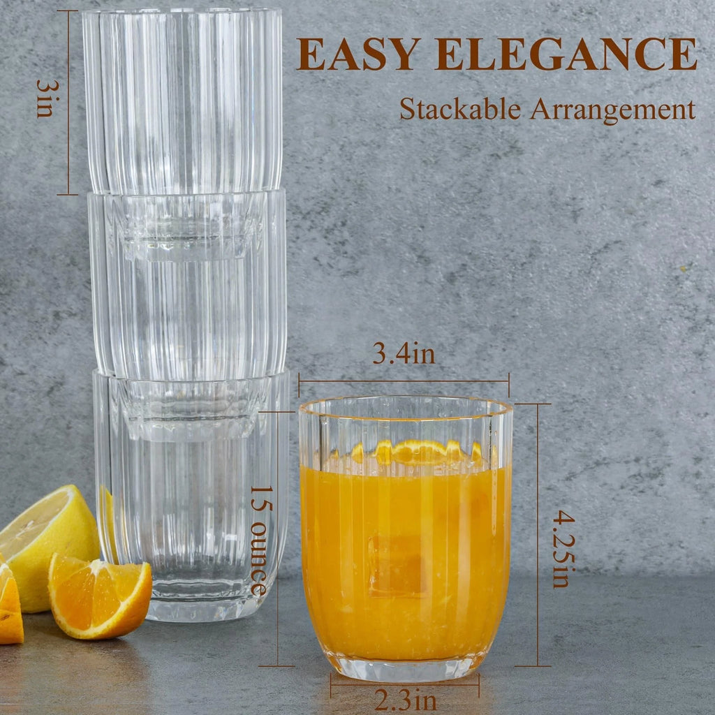 Acrylic Clear Highball Plastic Cups | Plastic Reusable Tumblers 15oz (Set of ... | eBay
