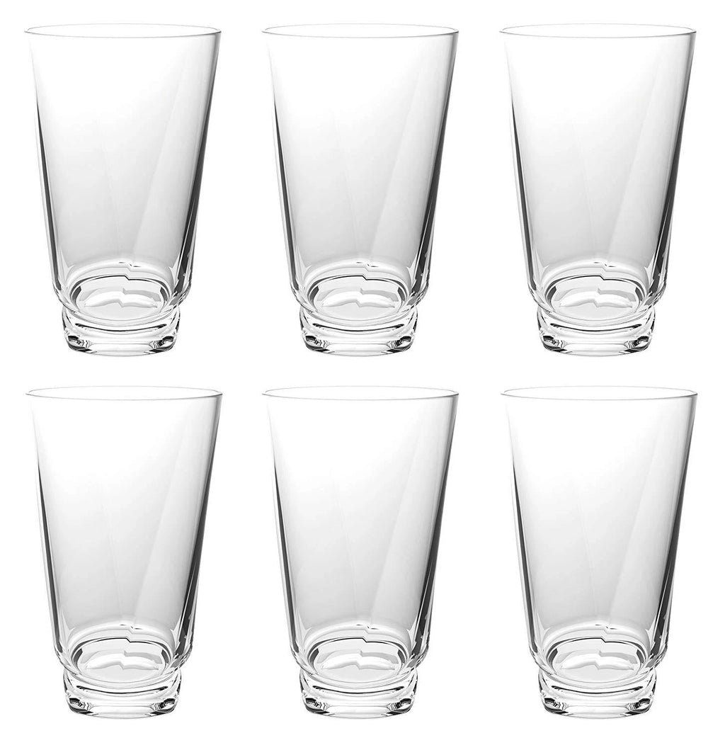 QG 22 oz Clear Acrylic Plastic Water Cup Drinking Glass Twisted Base Tumbler 6pc | eBay