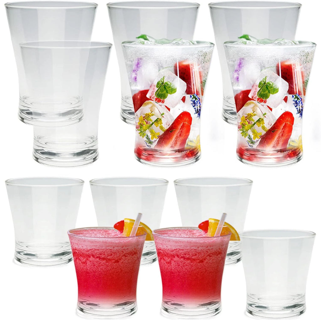 Clear Plastic Tumblers Set Of 6 16oz And Set Of 6 9oz Acrylic Reusable Drink | eBay
