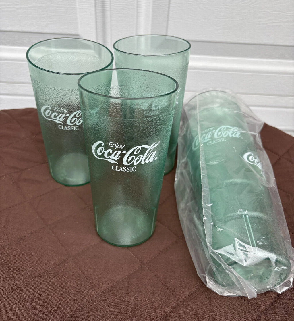 New Coca-Cola 24 Oz Green / Jade Plastic Tumbler Cups, USA, Set of 6, Coke | eBay