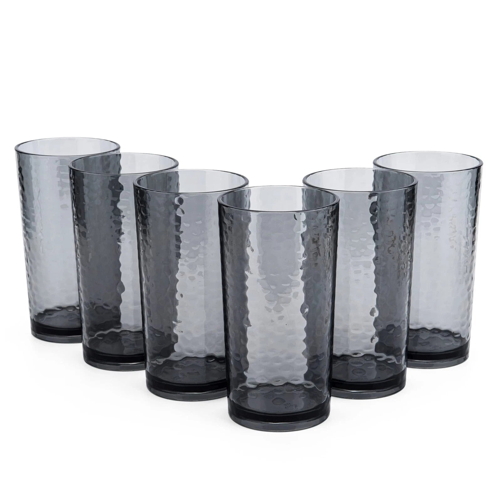 KX-WARE 20-ounce Acrylic Glasses Plastic Tumbler, set of 6 Smoky Grey - Hamme... | eBay