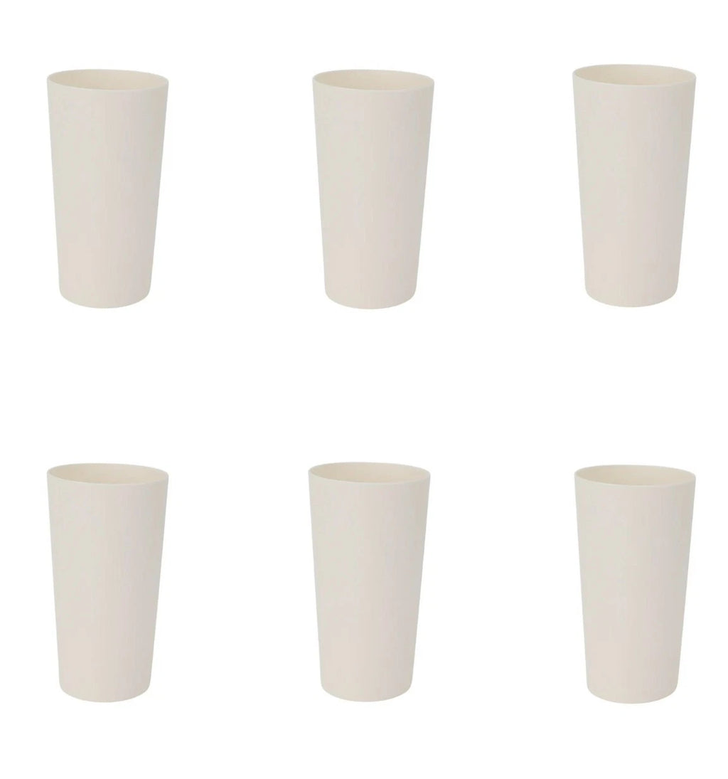 MAINSTAYS 6 PACK! 26 Ounce Cream Round Plastic Tumblers - BPA Free! - NEW! | eBay