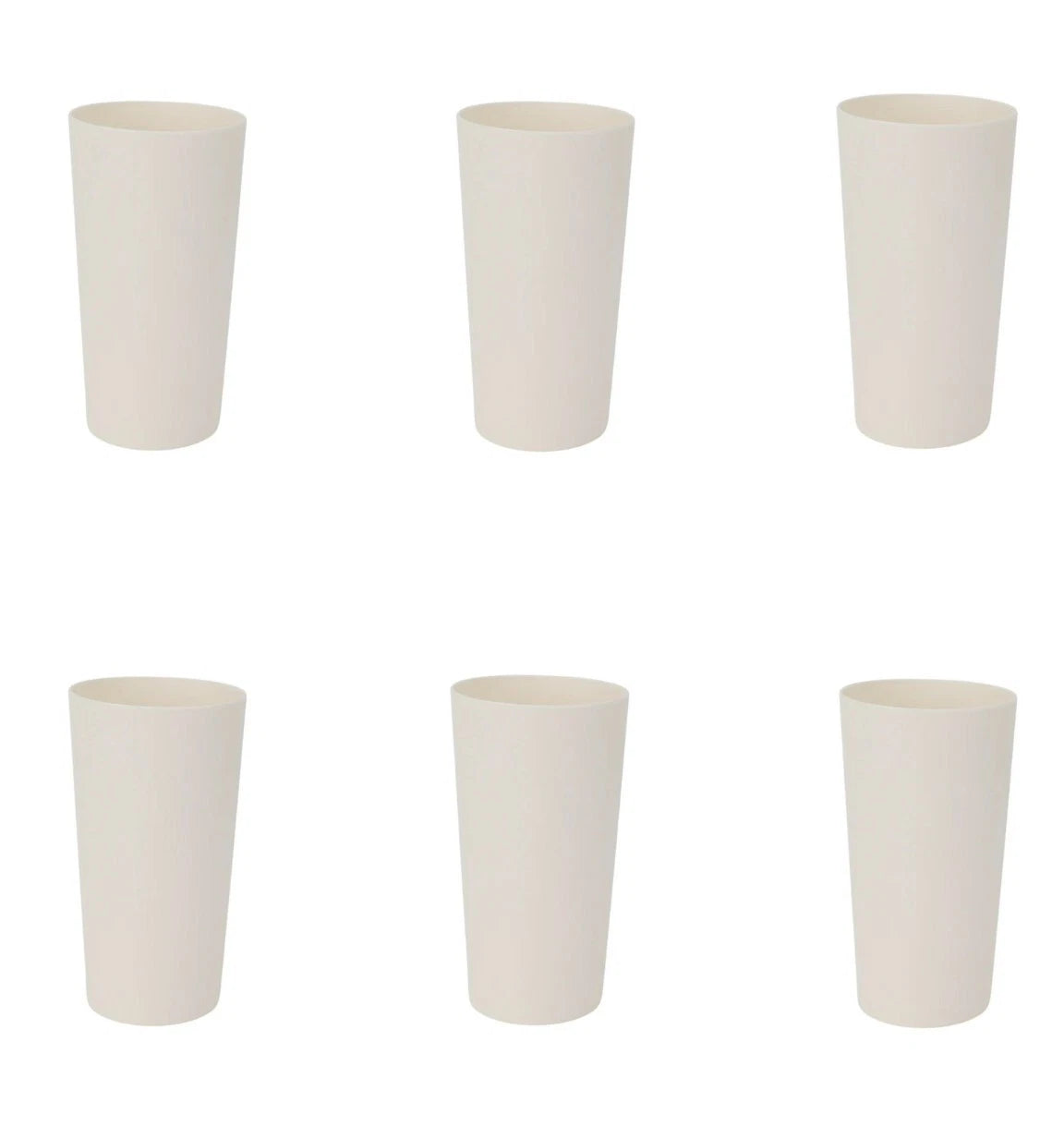 MAINSTAYS 6 PACK! 26 Ounce Cream Round Plastic Tumblers - BPA Free! - NEW! | eBay