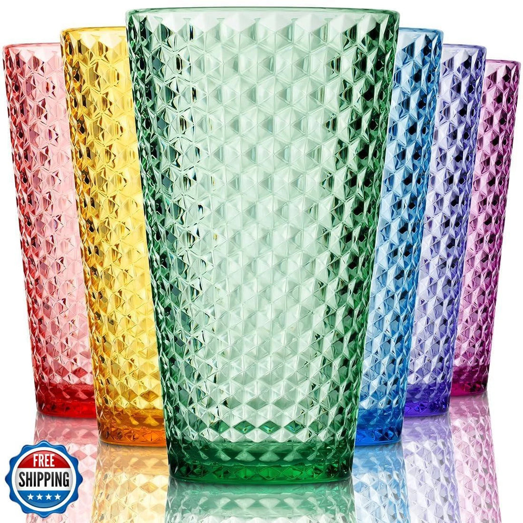 Bravario Laguna Plastic Drinking Glasses, Premium Quality Durable BPA-Free Wa | eBay
