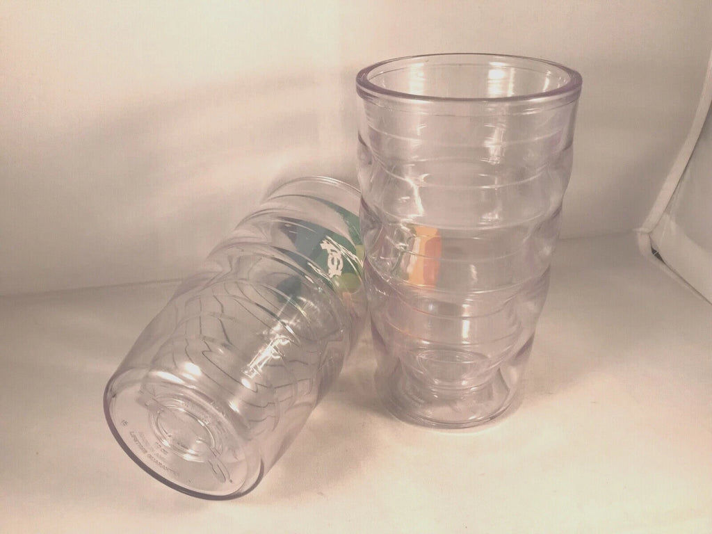 Tervis Tumbler Wavy Clear Drinking Plastic Beverage Cup 10 oz Lot of 2 | eBay