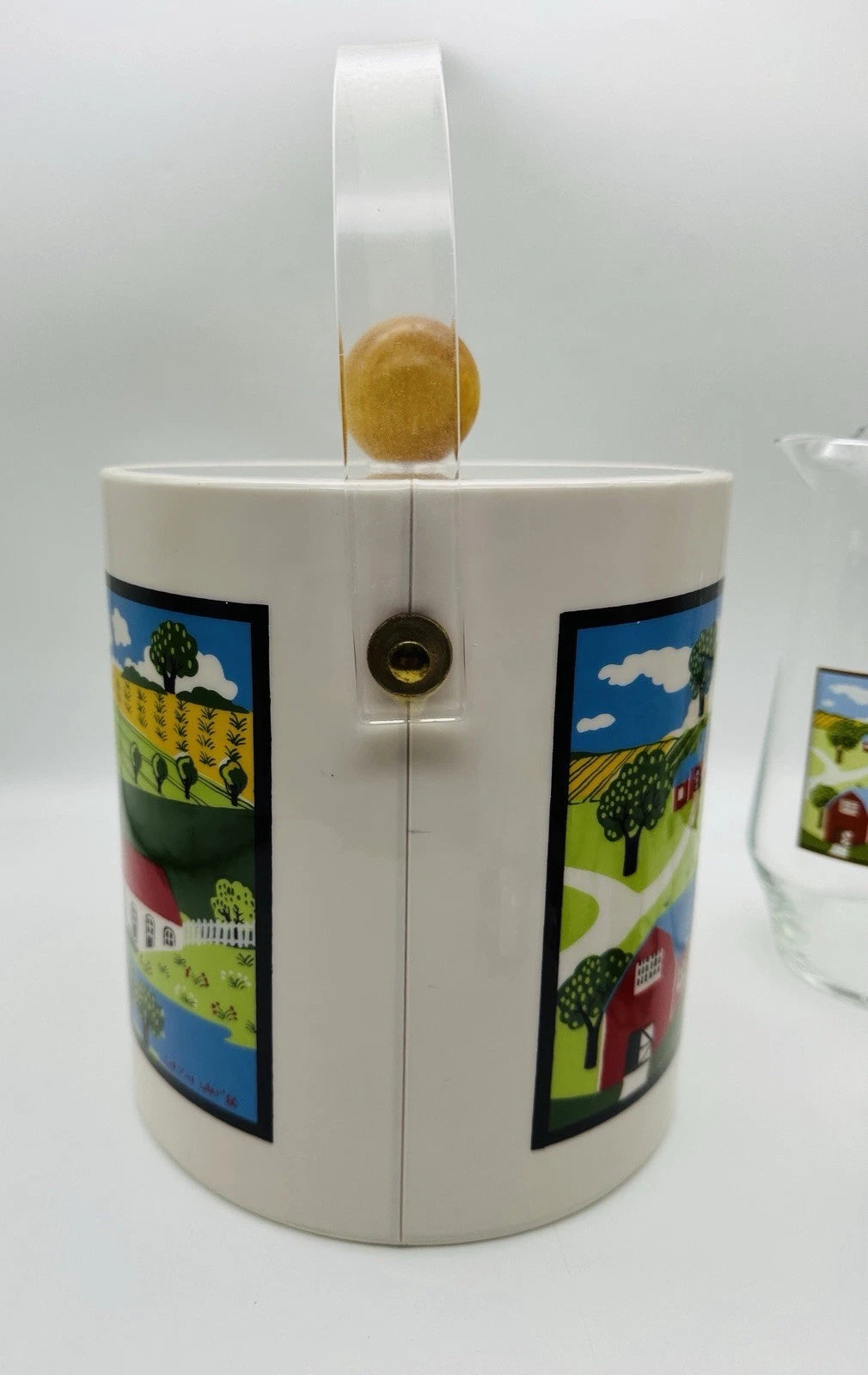 Rare Set Of Christine Graf Drinking Glasses Pitcher & Ice Bucket Cottage Decor | eBay