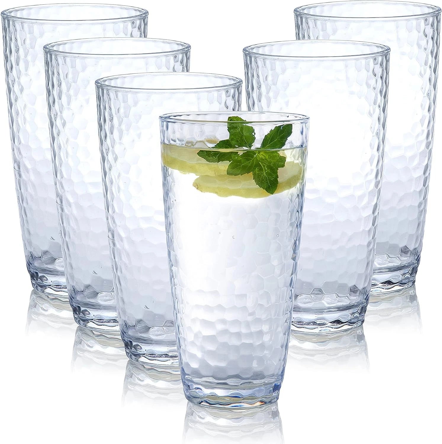 Unbreakable Plastic Tumbler Cups, Set of 6, Large (Pack 6), Clear | eBay