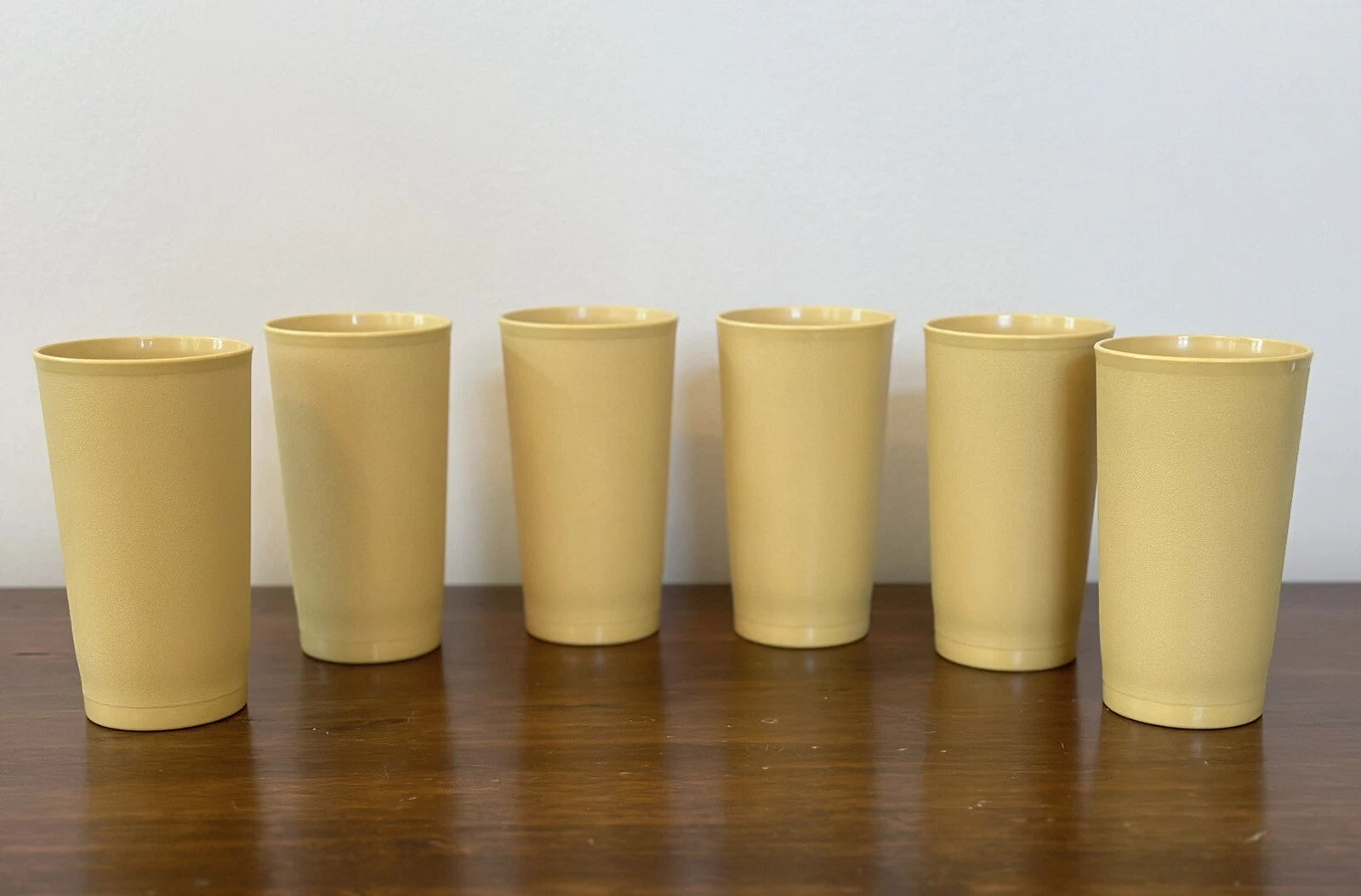 Set of 6 Vintage Tupperware 10 OZ Drinking Glasses #873 Harvest Gold | eBay