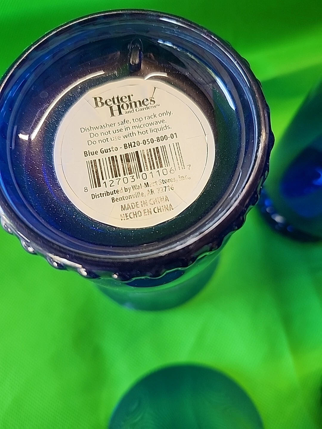 Better Homes and Gardens 20 Oz Cobalt Blue Plastic Drink Glasses | eBay
