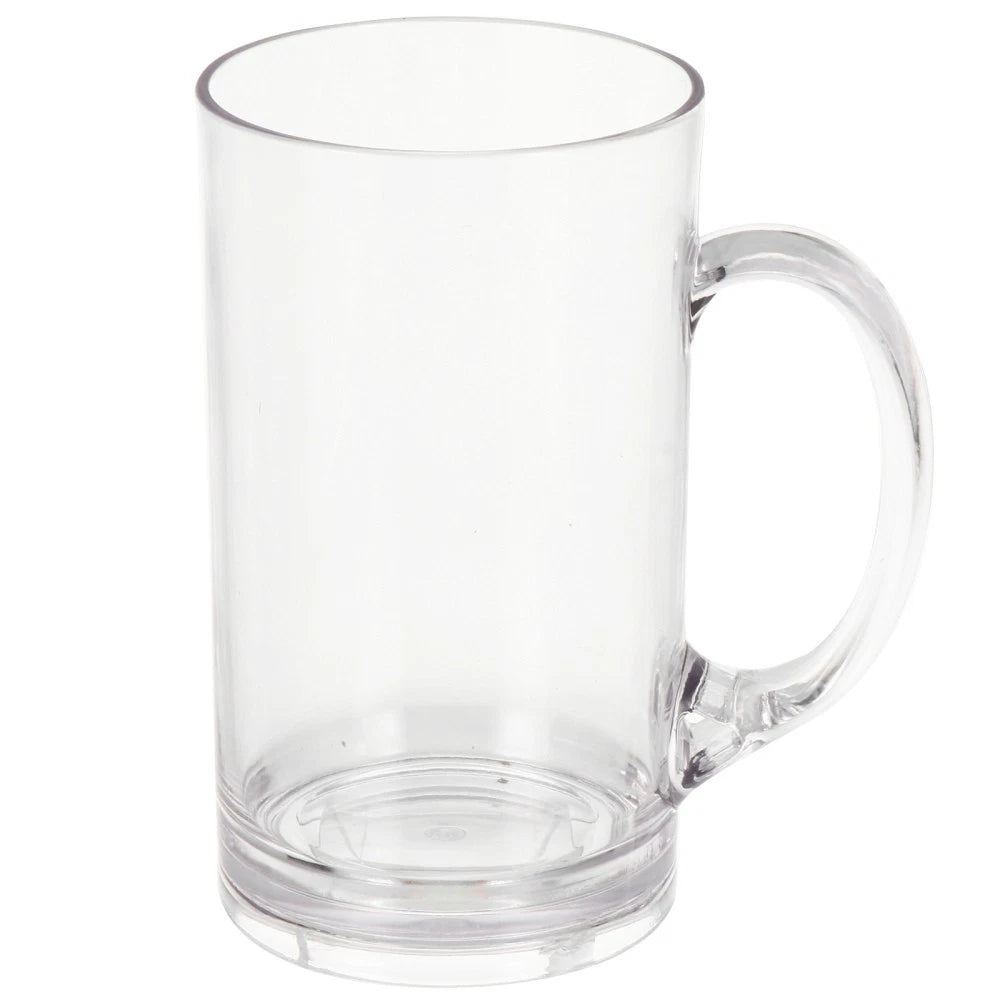 Set of 2 Transparent Beer Mug Tall Drinking Glasses with Handles Cup Clear Mugs | eBay