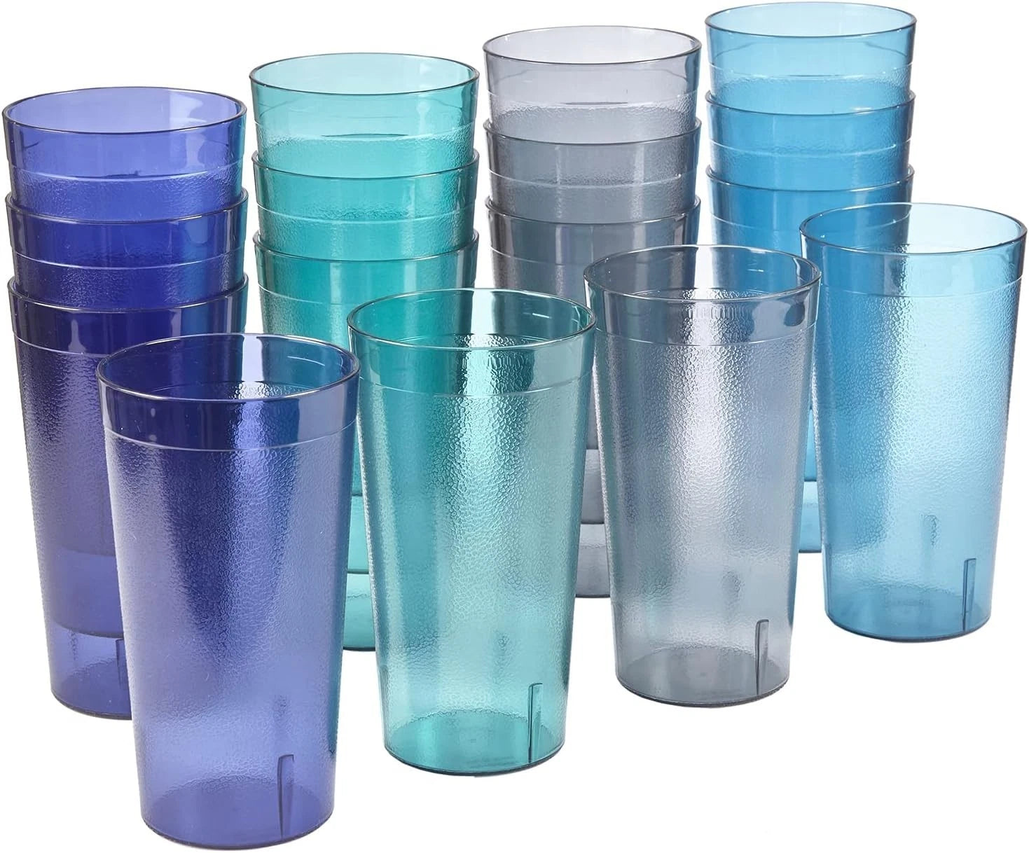 US Acrylic 20oz Plastic Tumblers Set of 16, Reusable Stackable BPA-Free Cups USA | eBay