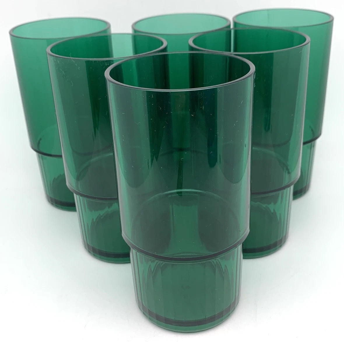 Set of 6 Tupperware Acrylic Preludio Tumblers Glasses Cups 14 Oz Green #1673 | eBay