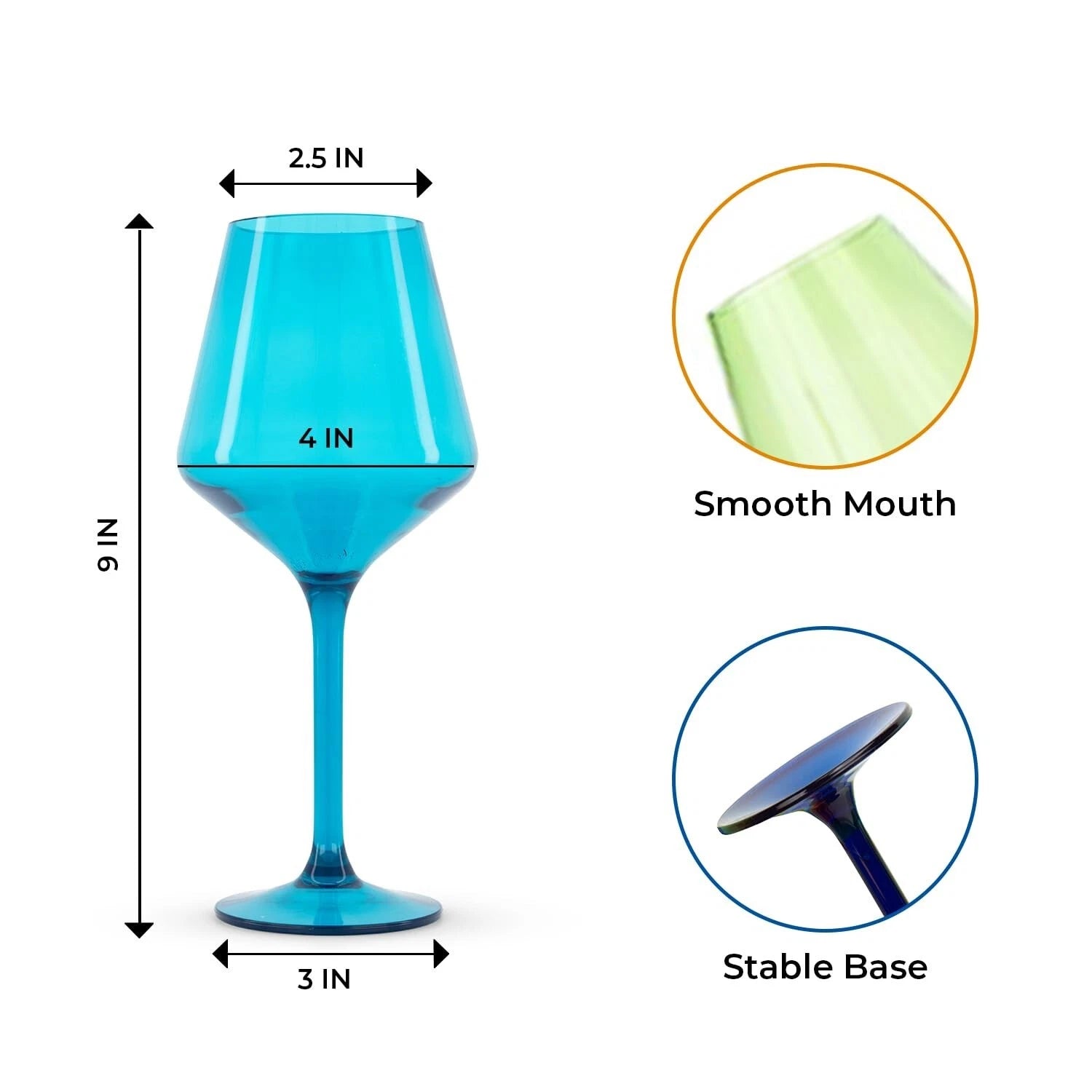 Colored Wine Glasses Set of 6 | BPA-Free Plastic, Tritan & Acrylic Wine Glass... | eBay