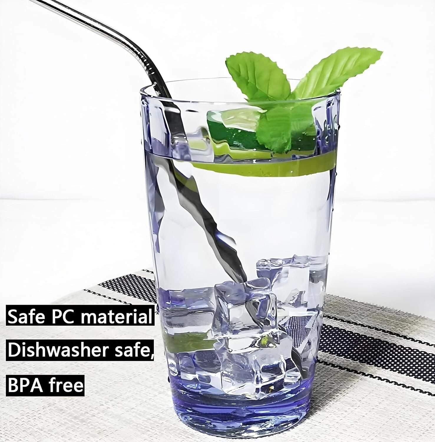 Dishwasher Safe Blue Tritan Drinking Glasses - 15 Oz Set of 8 for All Occasions | eBay