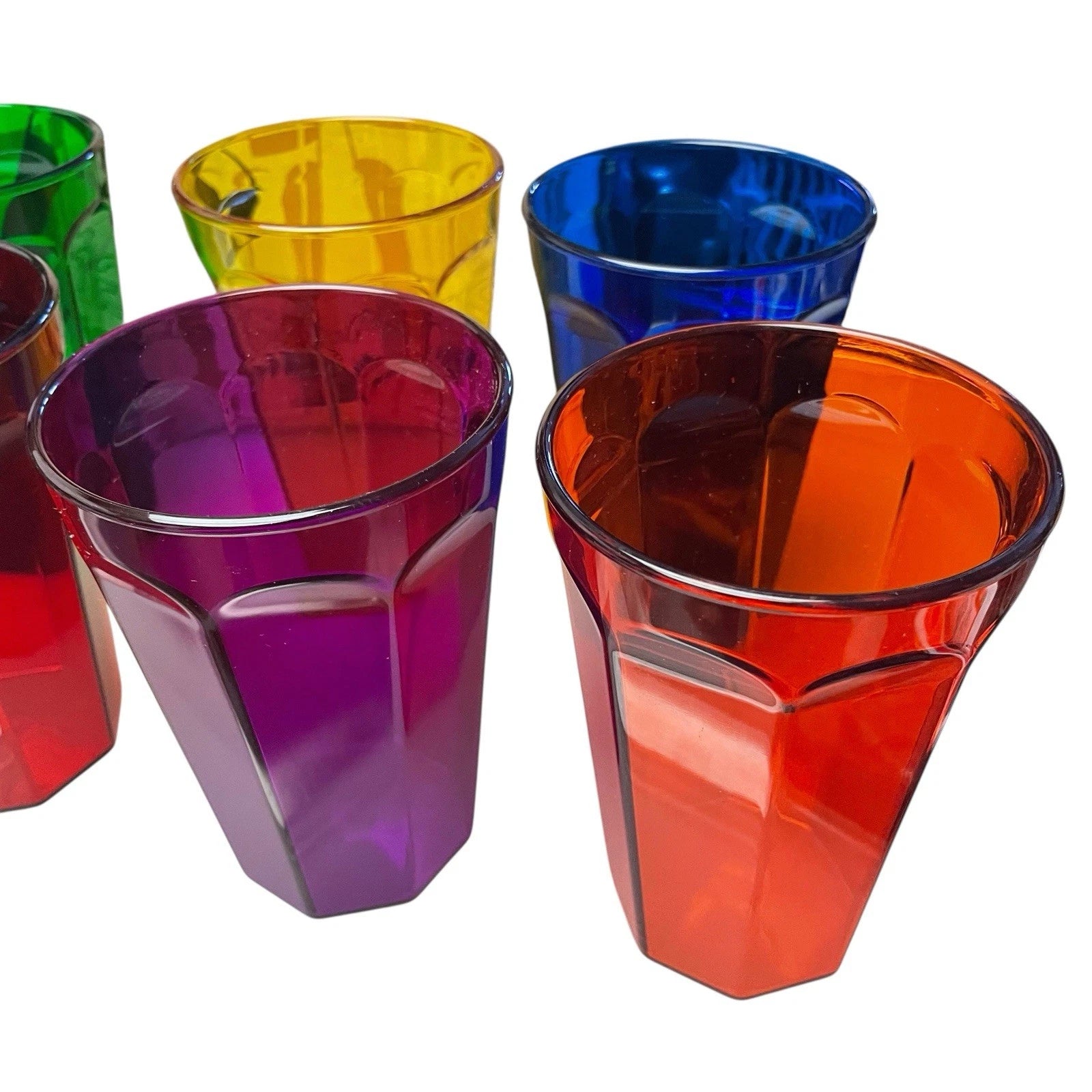 Box of 6 MAJESTIC LE GLASS PLASTIC 17 oz. Highball Tumblers Vibrant Colors NOS | eBay
