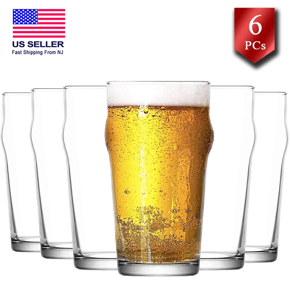 Drinking Glasses Set of 6, Multipurpose Glassware, Beer Pint Glasses, 19.25 oz | eBay