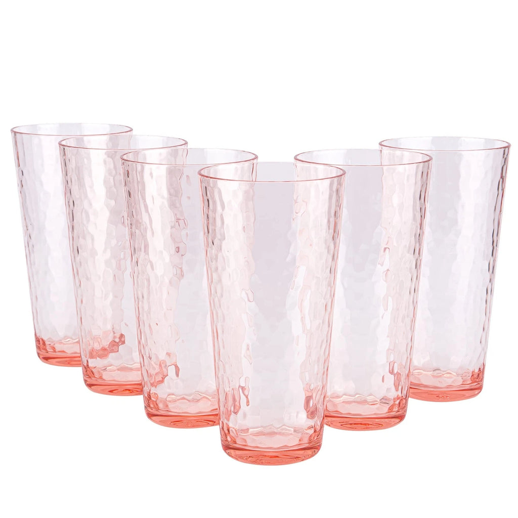 Mixed Drinkware 26-ounce Plastic Tumbler Acrylic Water Glasses, set of 6 Cora... | eBay