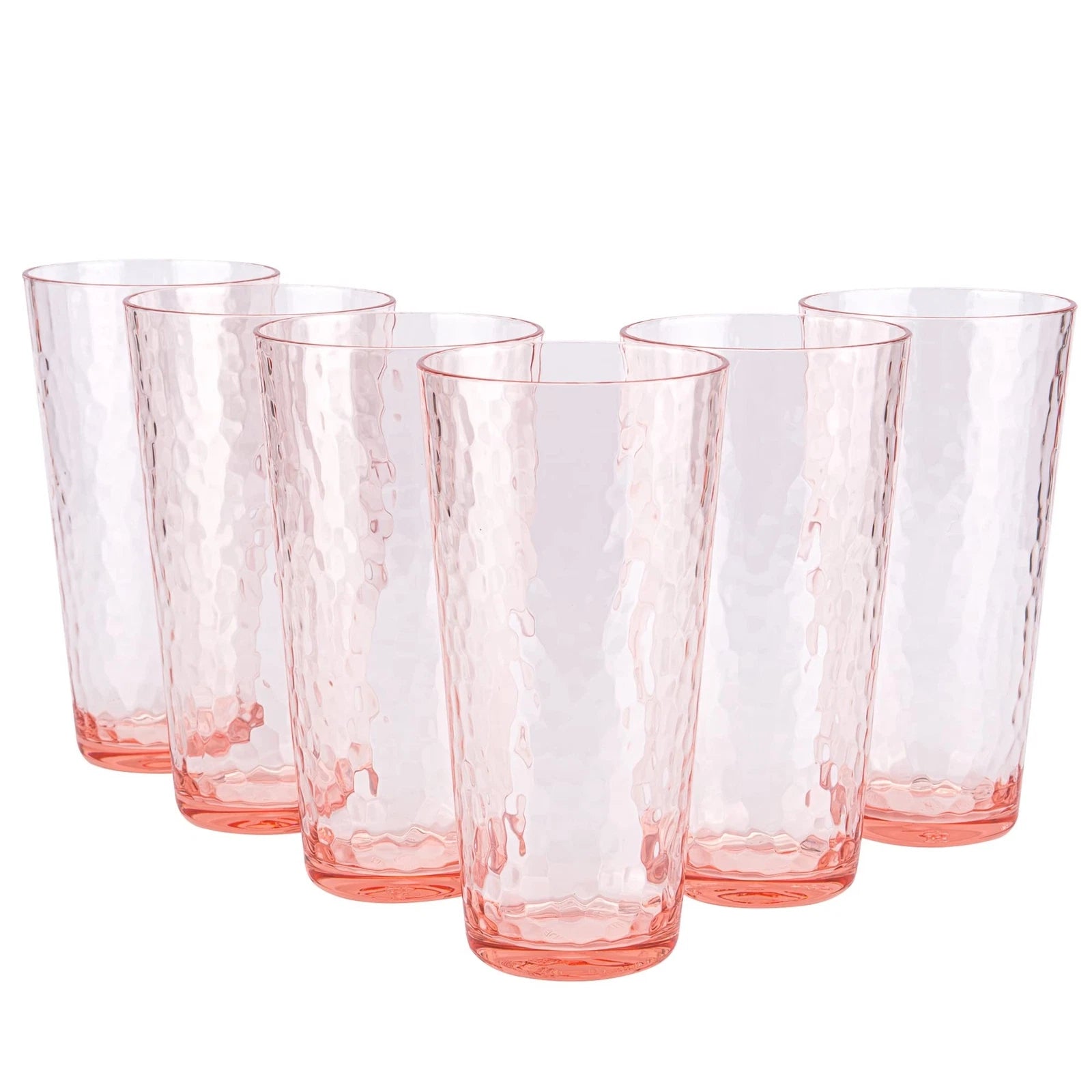 Mixed Drinkware 26-ounce Plastic Tumbler Acrylic Water Glasses, set of 6 Cora... | eBay