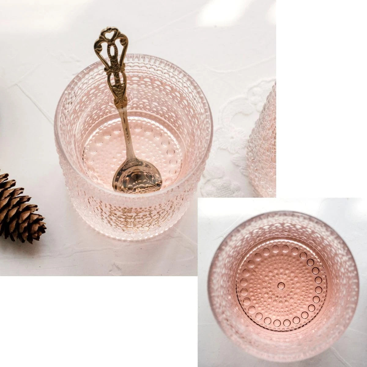 Cocktail Glasses Drinking Glasses 10 Oz Hobnail Drinking Glasses Set of 6, Vinta | eBay