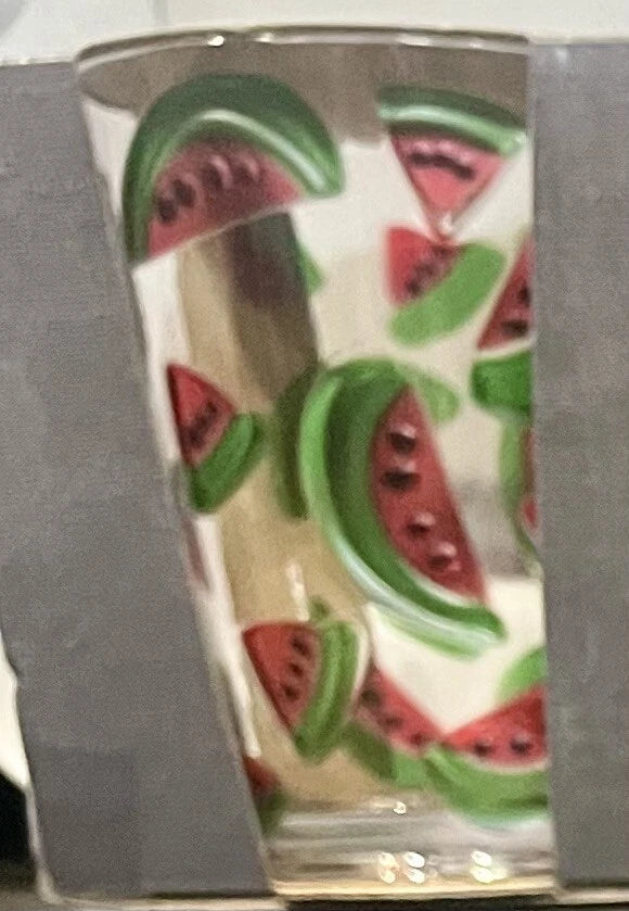 Market Square Set Of 4 Watermelon Plastic Tumblers Drinking Glasses 24oz | eBay