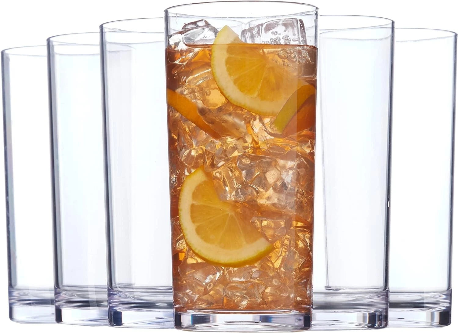 Premium Plastic Iced Tea Glasses Set | Dishwasher-Safe Tumblers 24oz - Pack of 6 | eBay