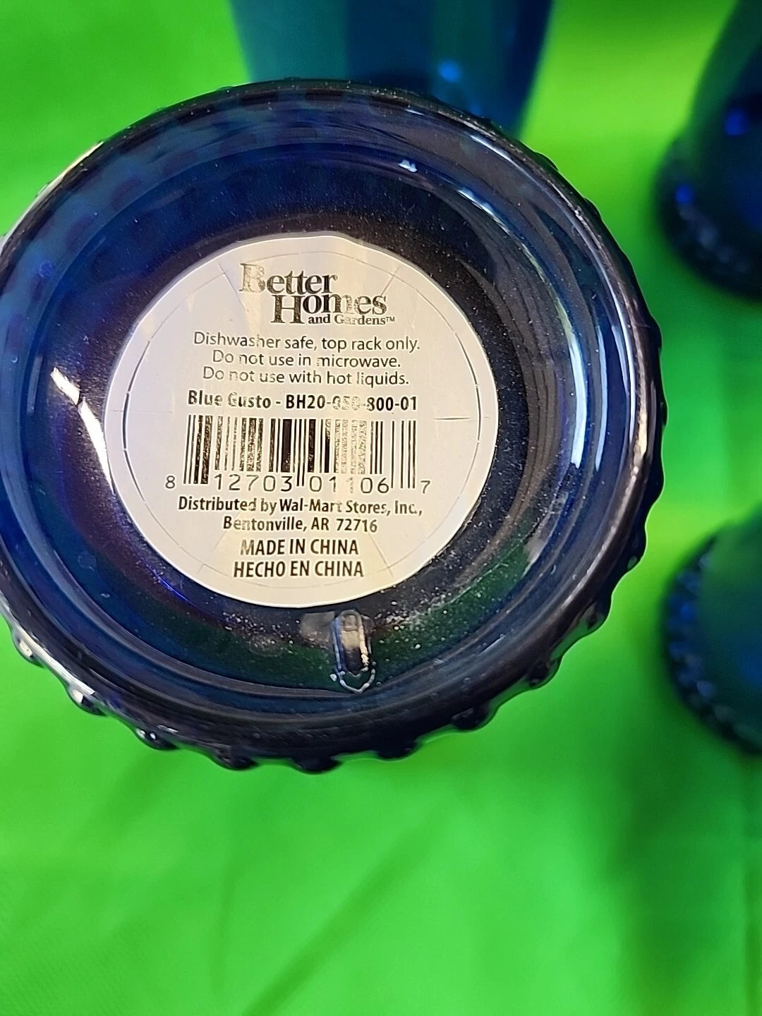 Better Homes and Gardens 20 Oz Cobalt Blue Plastic Drink Glasses | eBay