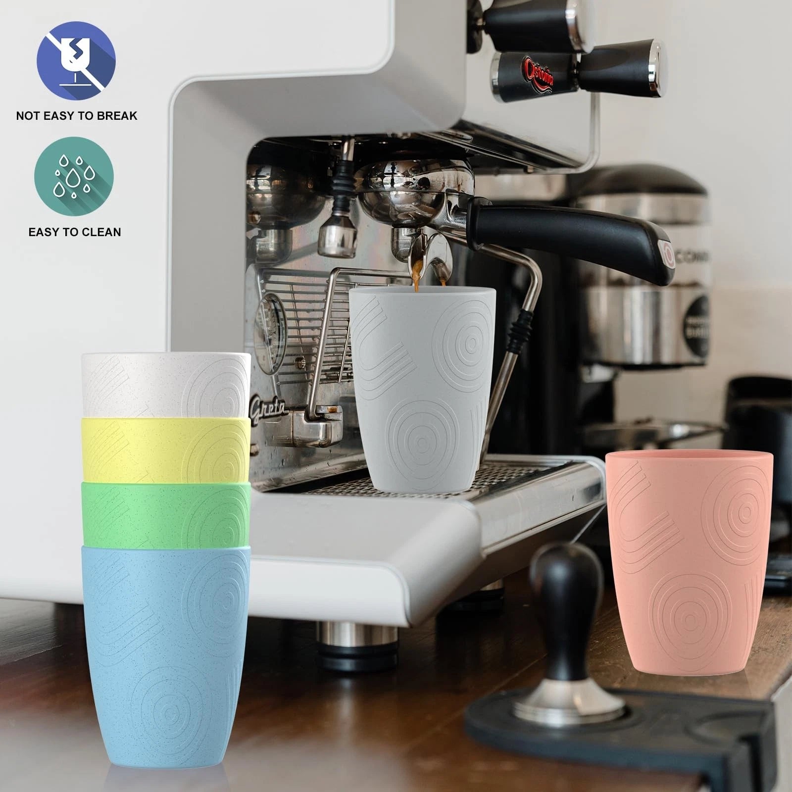 12oz wheat straw drinking cups set of 6,alternative plastic cups microwave an... | eBay