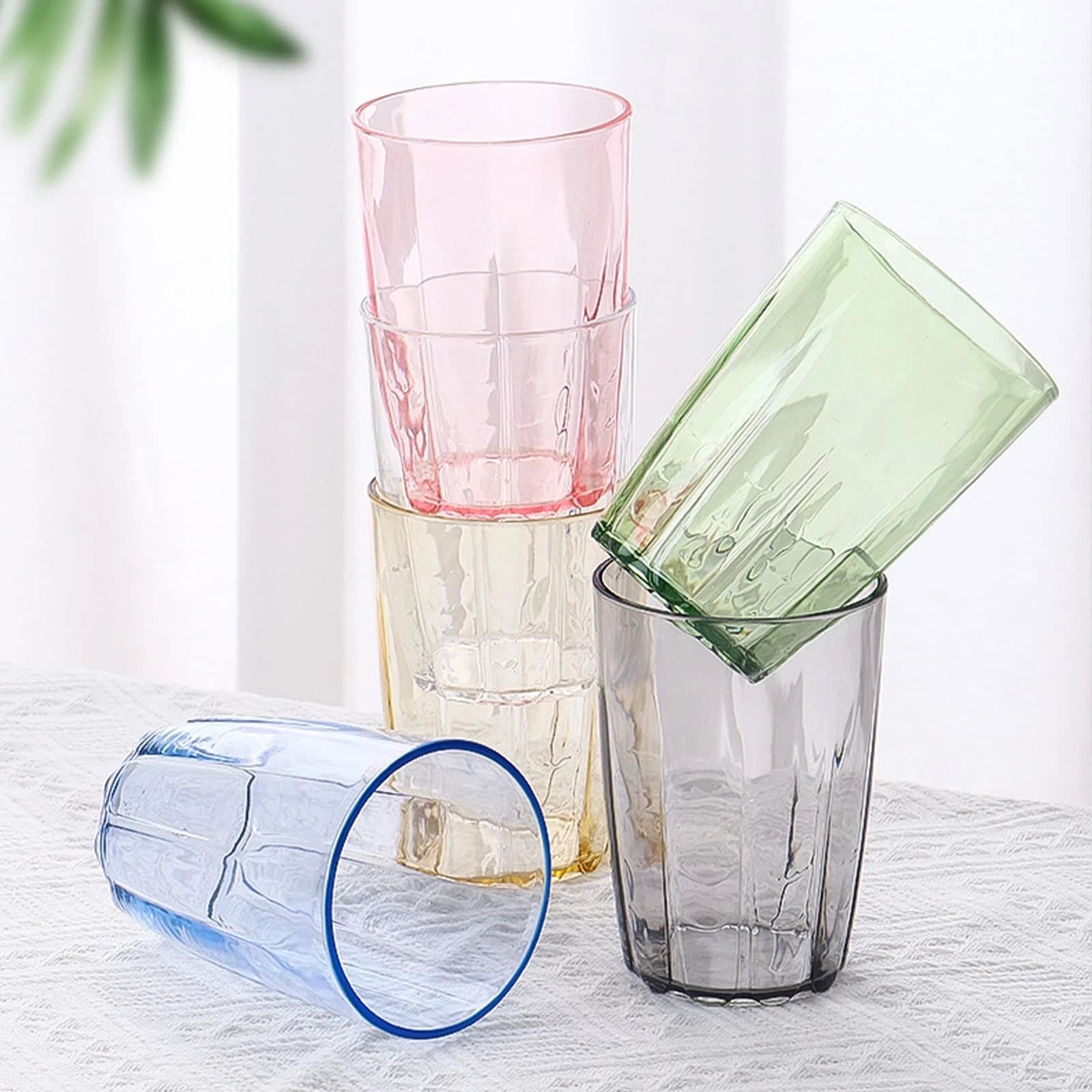 Set of 6 Acrylic Drinking Cups, 14 oz Unbreakable Water Tumbler, Reusable Pla... | eBay
