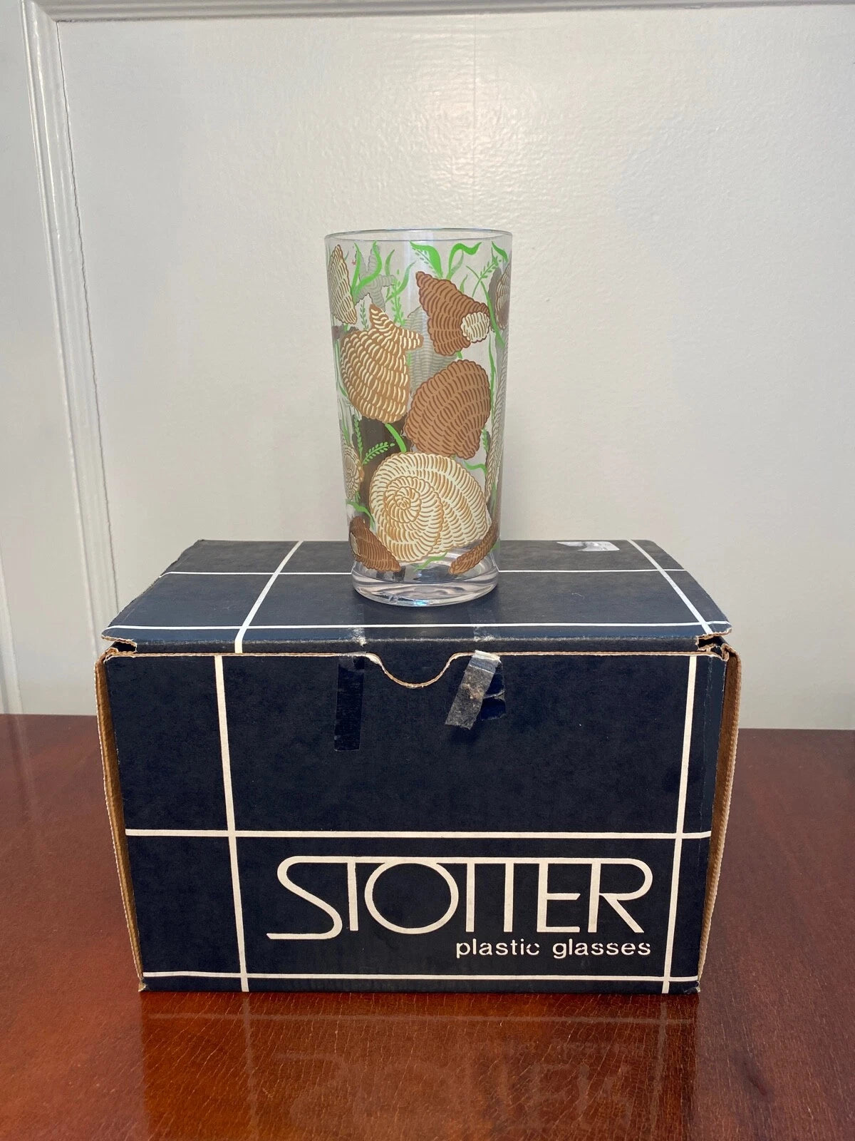 NEW IN BOX Vintage Set of 6 STOTTER Seashell Plastic Glasses High-Ball Tumblers | eBay