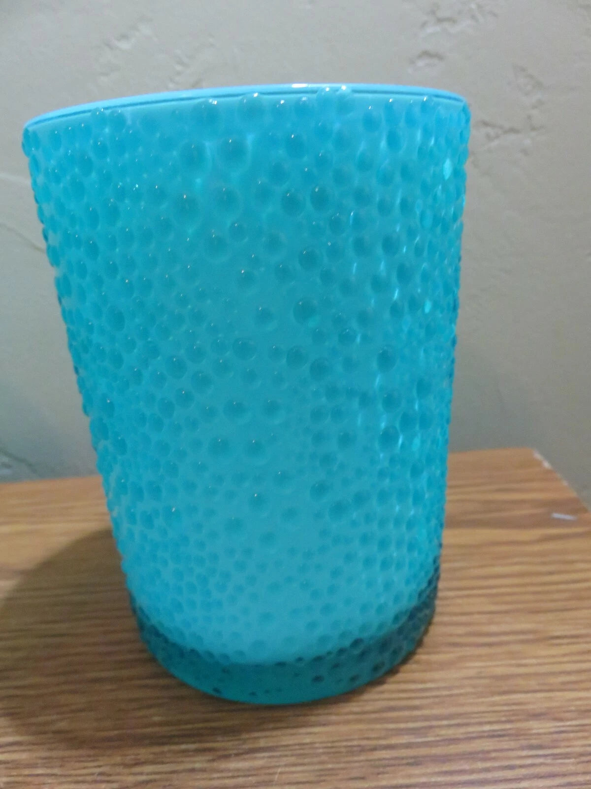 Acrylic Outdoor Patio Drink Glasses Pebbled Aqua Blue White Interior Set of 6 | eBay