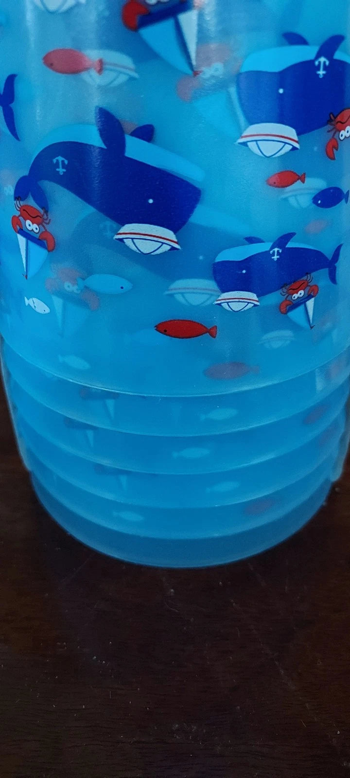 Plastic 20 Oz Drinking Glass Tumbler Set Blue Whales Boats Fish Crabs Ocean 6 | eBay