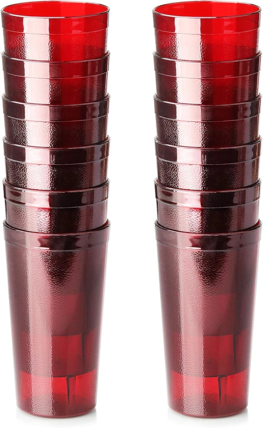 Red Restaurant-Grade Beverage Tumblers Set of 12 16 oz Durable Plastic | eBay