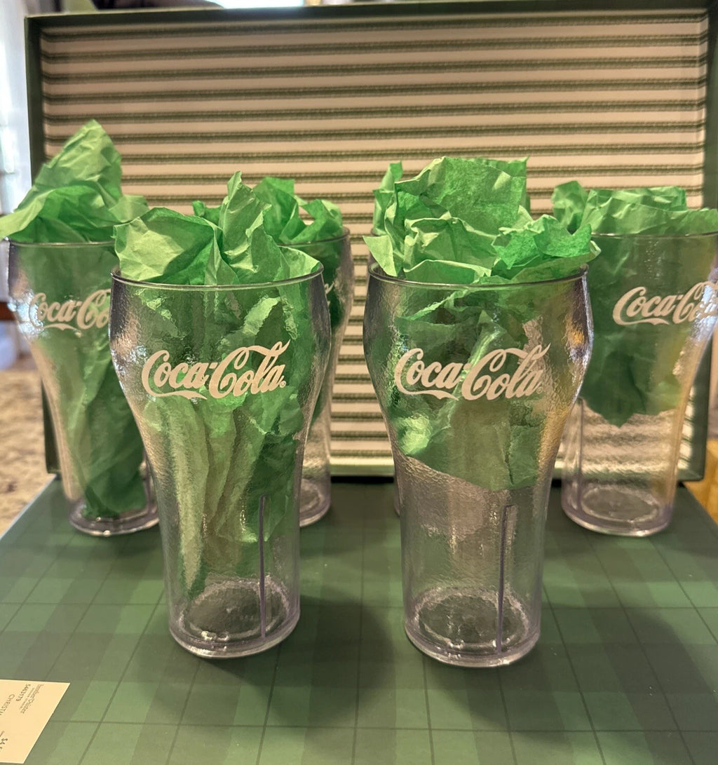 Hard Plastic 12oz Coca Cola Bell Shaped Glasses Set Of 6 | eBay