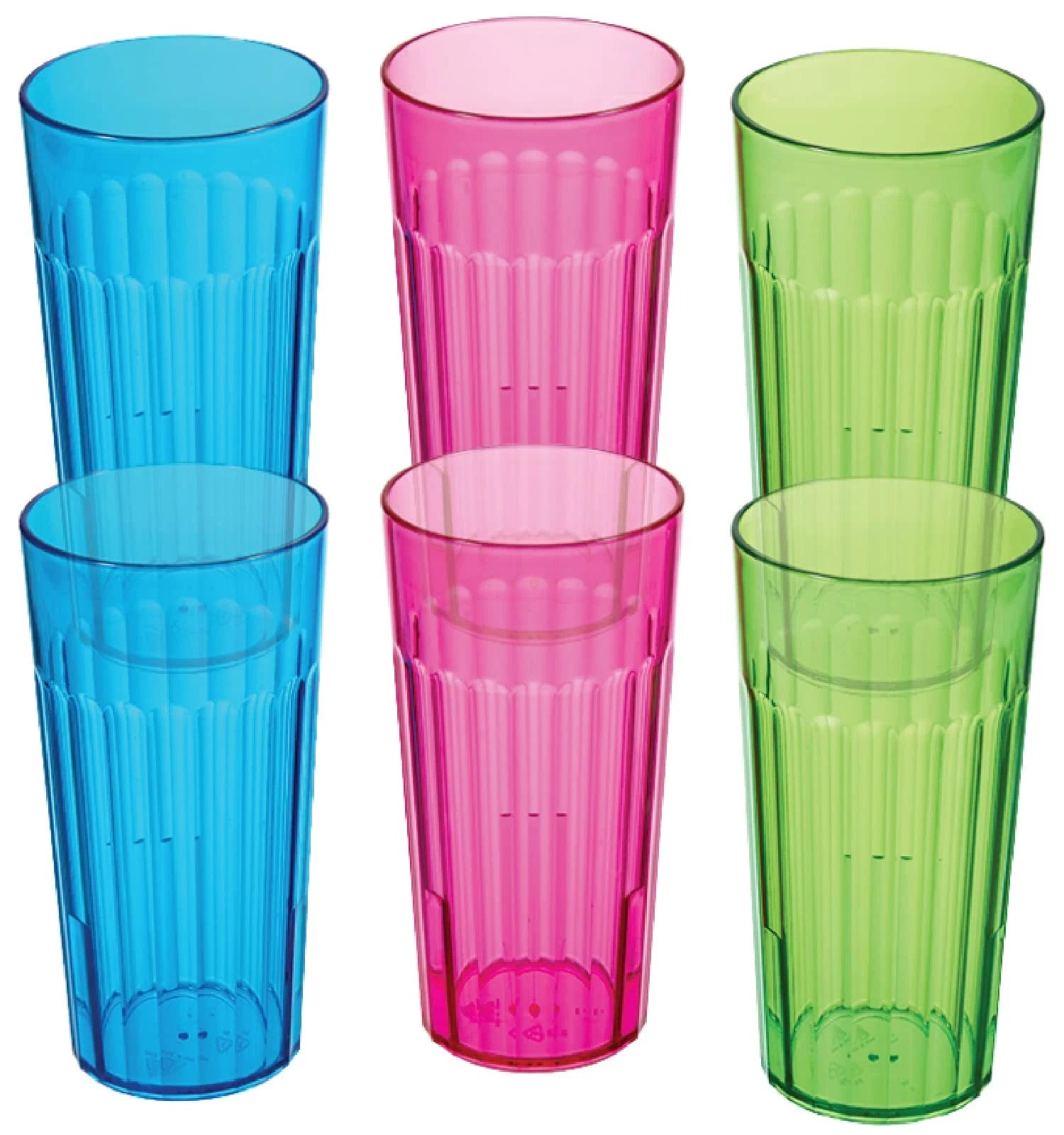 30oz Rainbow Plastic Tumblers, Set of 6 - Made in the USA, BPA Free - Break-R... | eBay