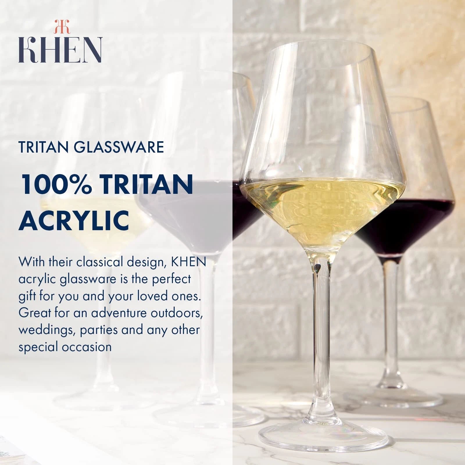 European Style Plastic Crystal Stemmed Wine Glasses | Set of 6 | Acrylic Trit... | eBay