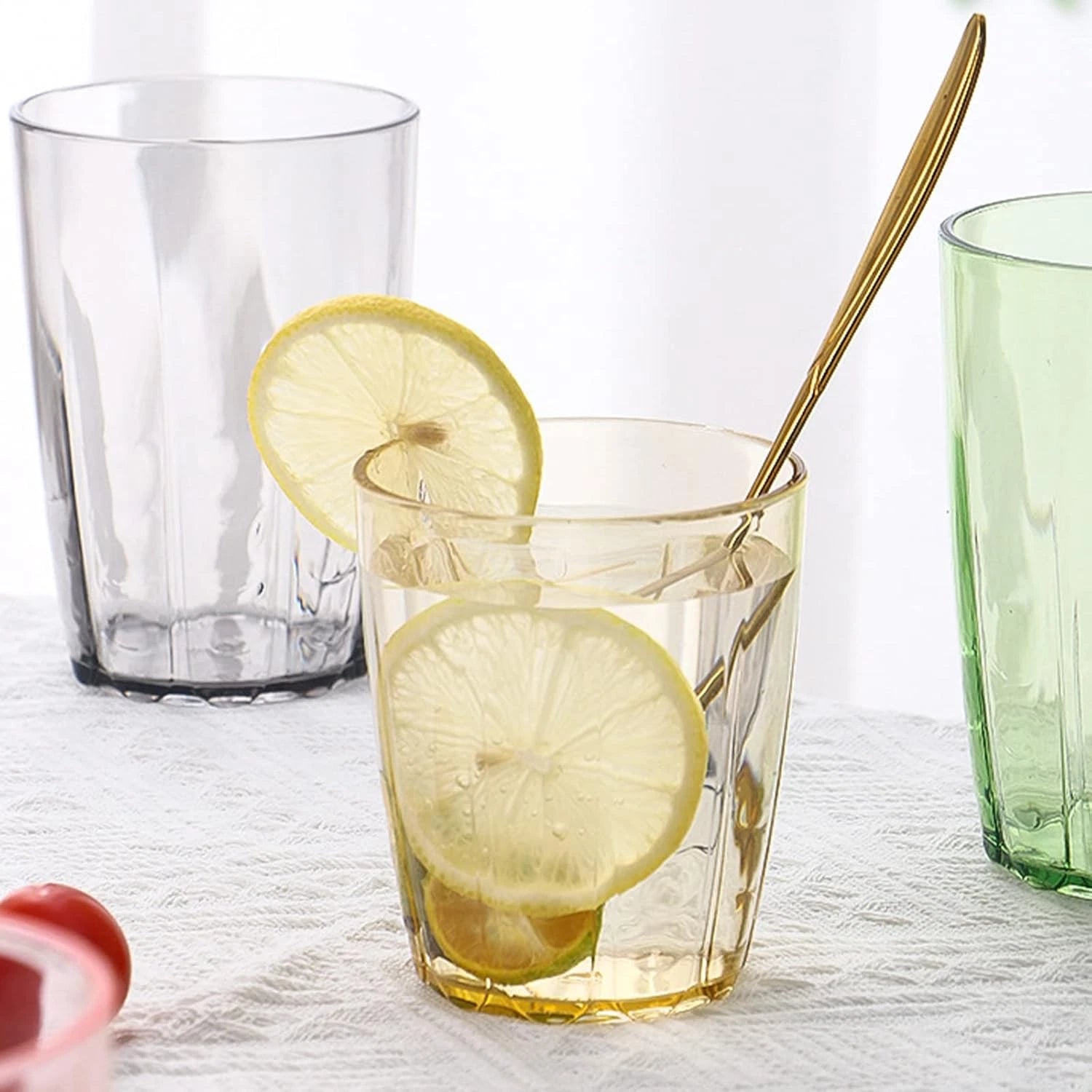 Set of 6 Acrylic Drinking Cups, 14 Oz Unbreakable Water Tumbler, Reusable Plasti | eBay
