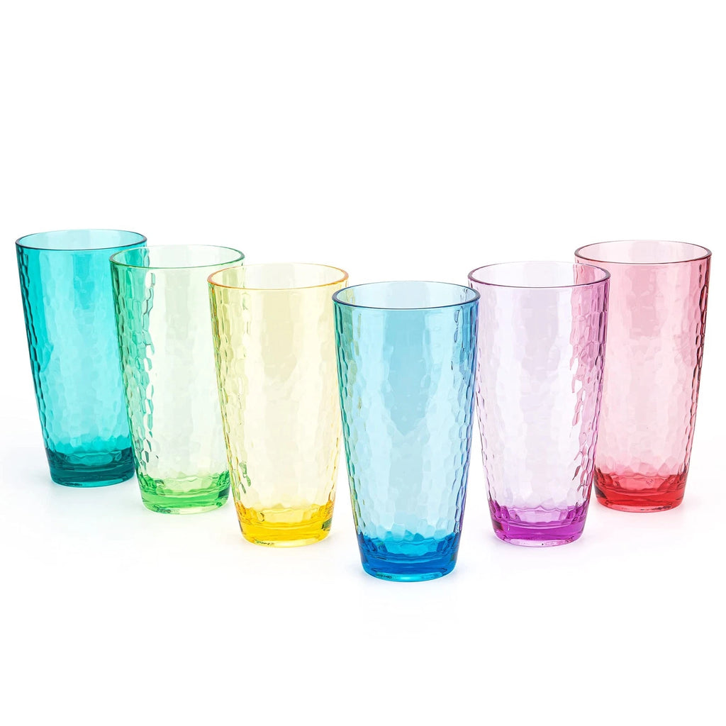 KOXIN-KARLU Hammered 26-ounce Plastic Tumbler Acrylic Glasses, set of 6 Multi... | eBay
