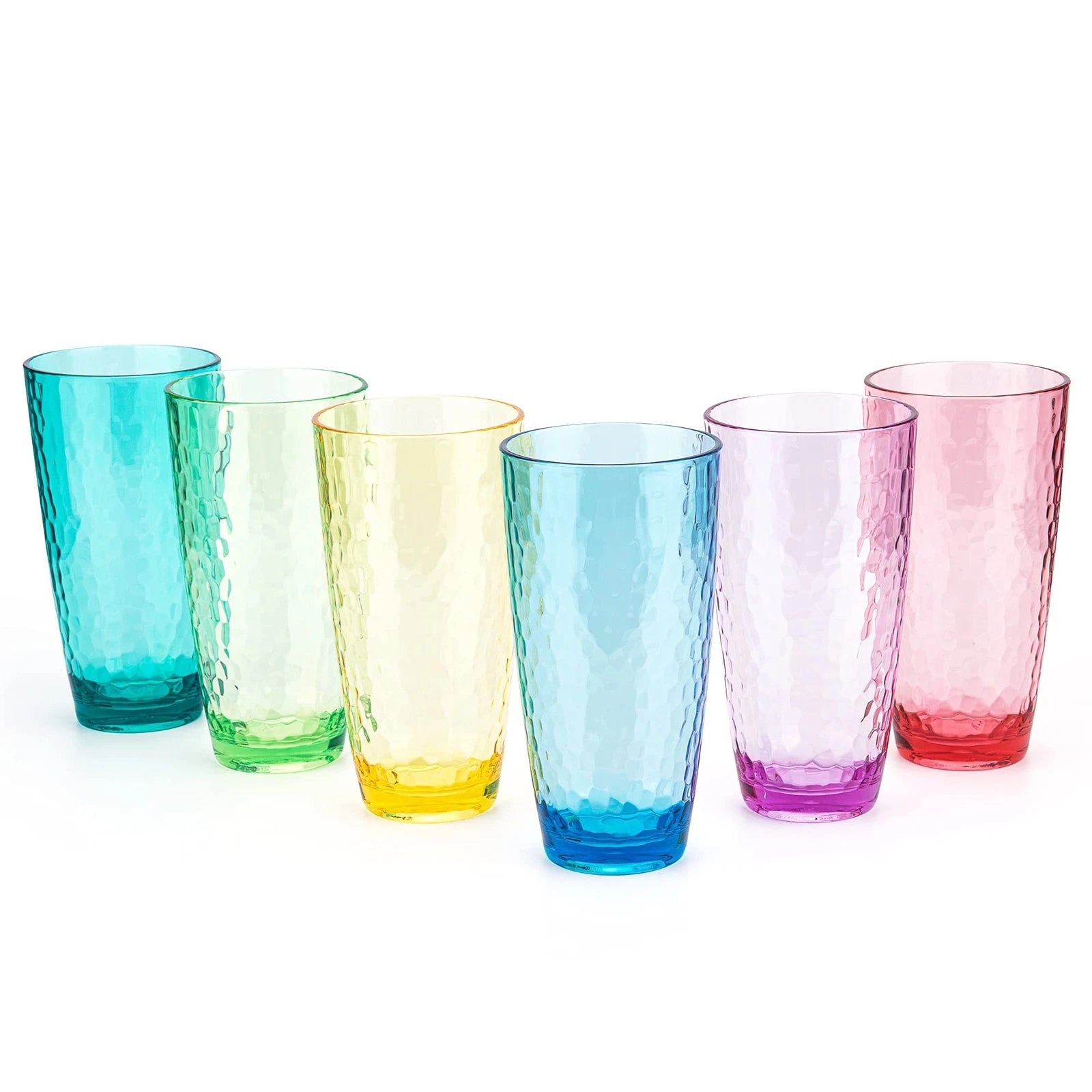 KOXIN-KARLU Hammered 26-ounce Plastic Tumbler Acrylic Glasses, set of 6 Multi... | eBay