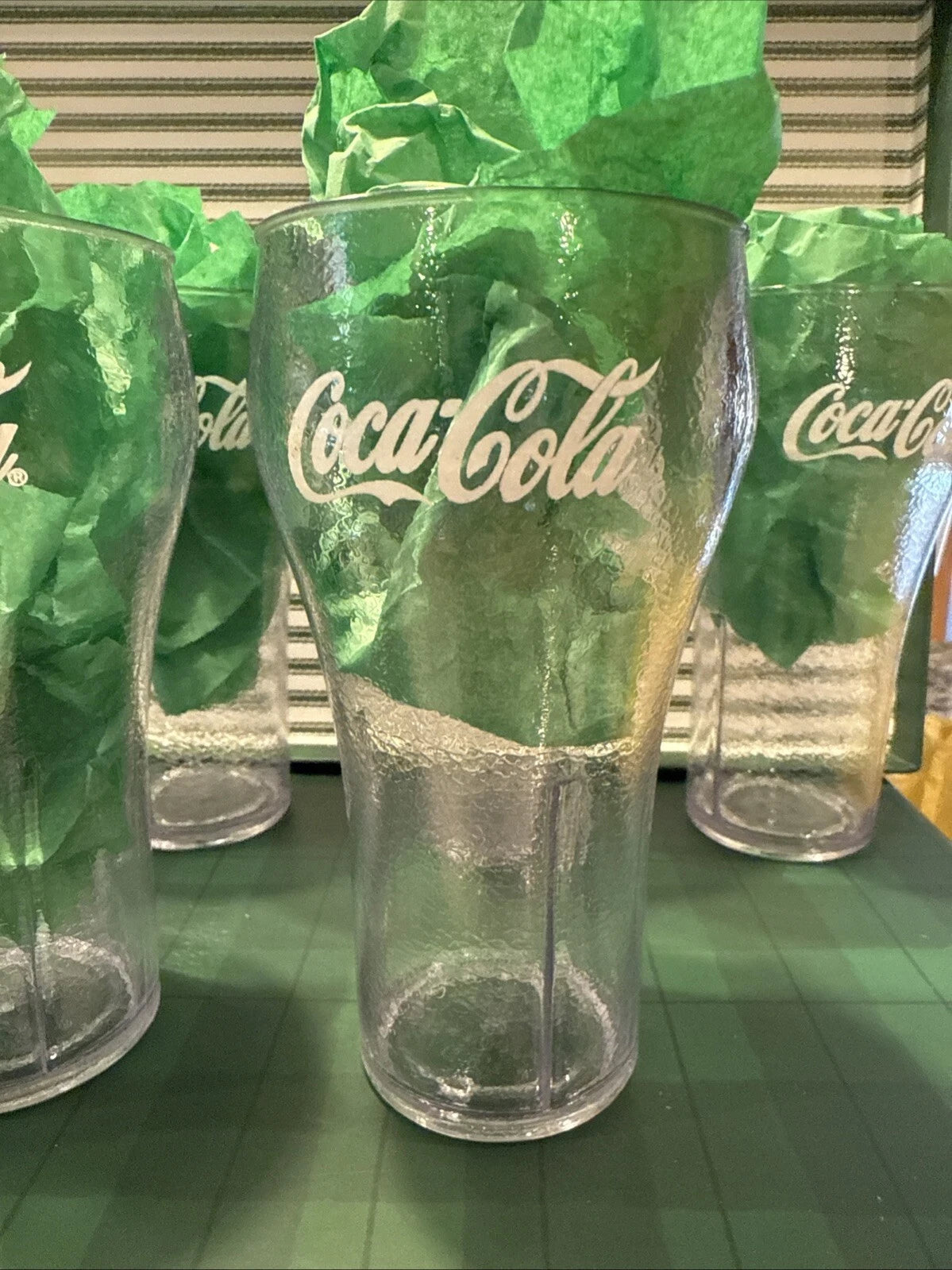 Hard Plastic 12oz Coca Cola Bell Shaped Glasses Set Of 6 | eBay