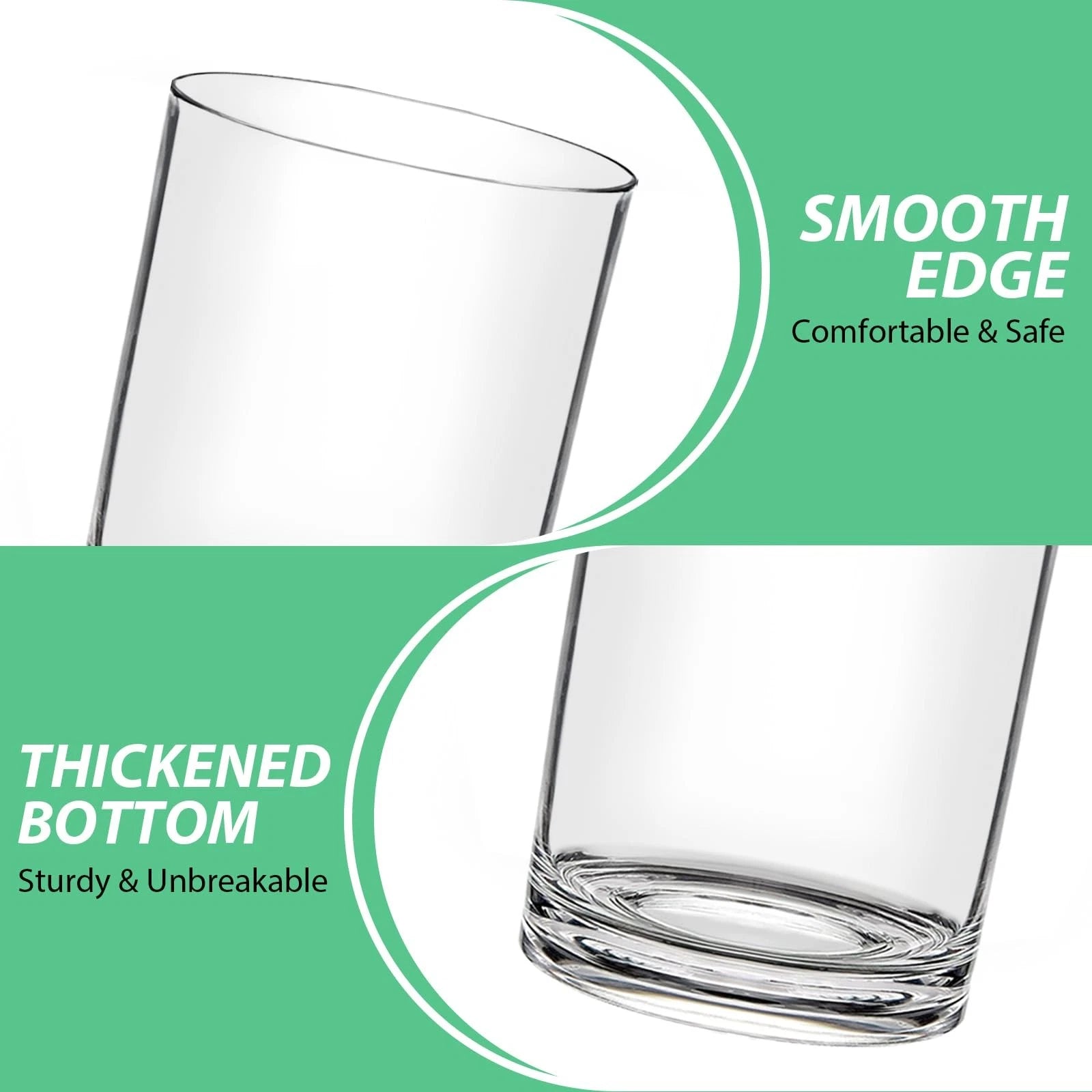 Classic 12oz Reusable Plastic Drinking Glasses Set of 12 - Unbreakable BPA Fr... | eBay