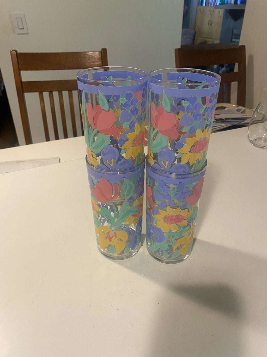 STOTTER Tumblers Pastel Fruit Set/4 Acrylic Plastic Retro Tall Highball Glasses | eBay