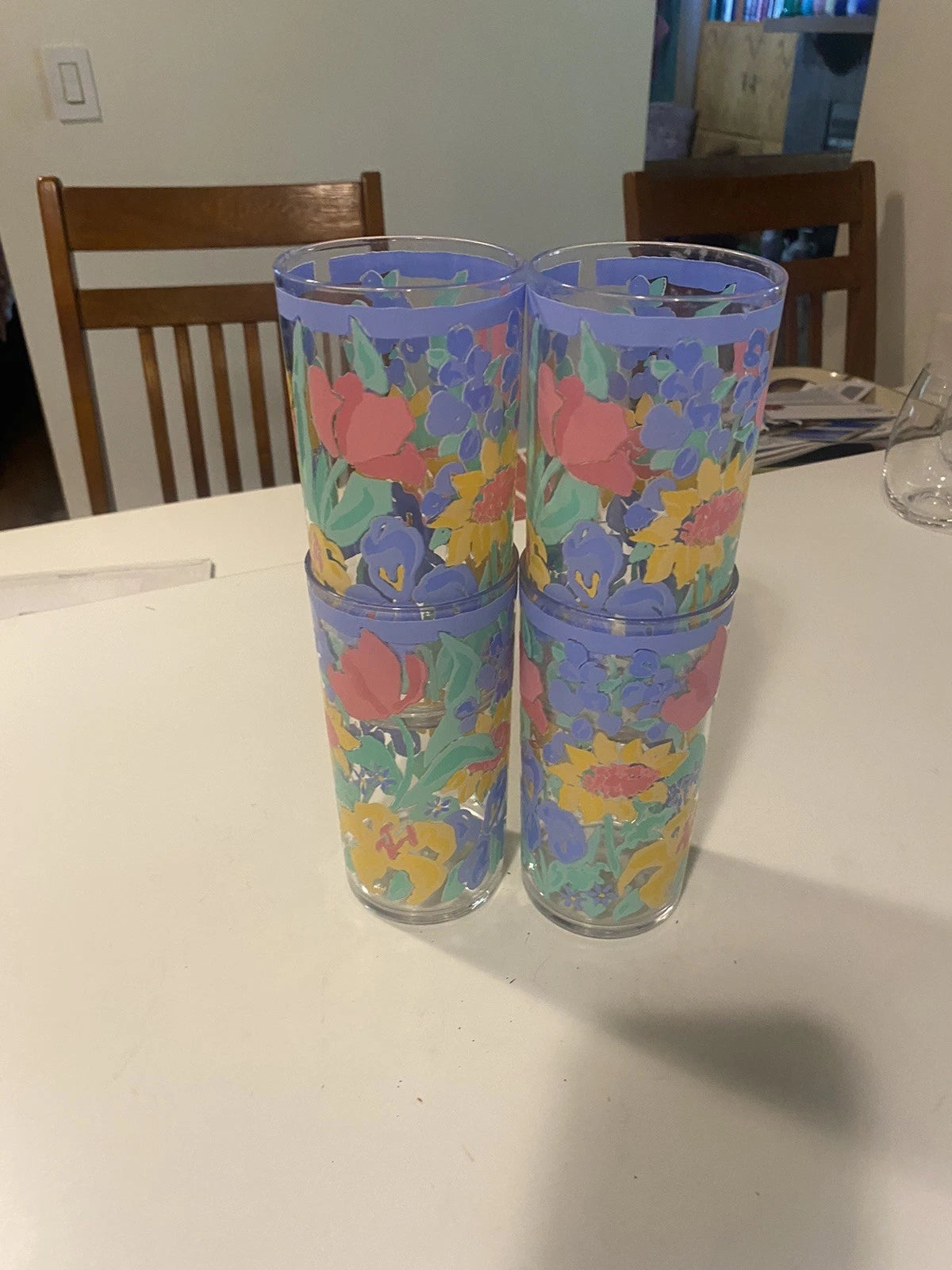 STOTTER Tumblers Pastel Fruit Set/4 Acrylic Plastic Retro Tall Highball Glasses | eBay
